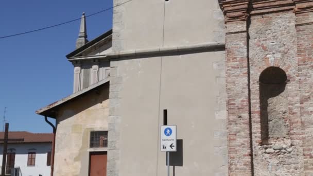 Szenische Aufnahmen Der Alten Katholischen Kirche Italien — Stockvideo