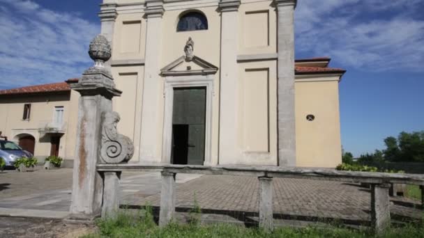 Images Panoramiques Ancienne Église Catholique Italie — Video