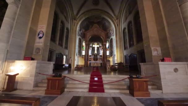 Interieur Van Katholieke Kerk Turbigo Italië — Stockvideo