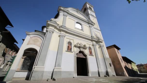Ancient Catholic Religion Building Italy — Stock Video