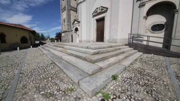 Images Panoramiques Ancienne Église Catholique Italie — Video