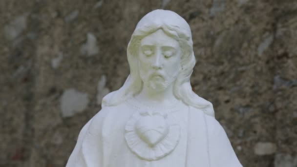 Hermosa Estatua Religiosa Iglesia Italia — Vídeos de Stock