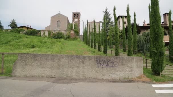 Schilderachtig Uitzicht Oude Kerk Turbigo Italië — Stockvideo