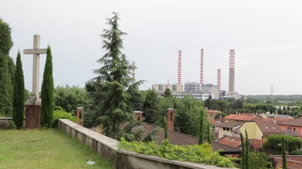 Stadsbilden Tak Och Hus Turbigo Italien — Stockvideo