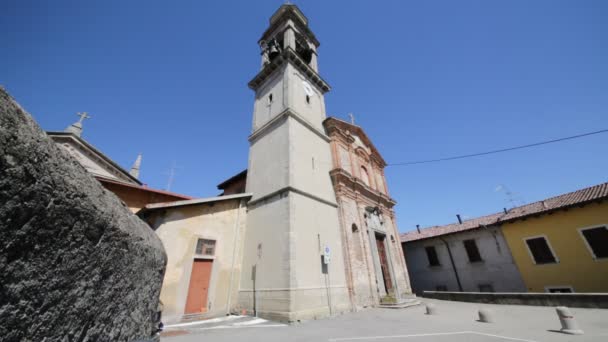 Живописные Кадры Древней Католической Церкви Италии — стоковое видео