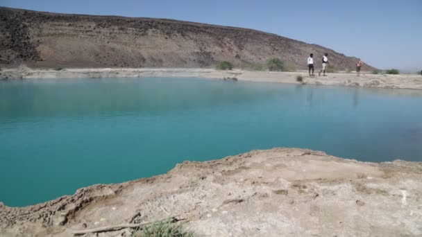 Ηφαιστειακή Danakil Κατάθλιψη Και Ποταμού Στην Αιθιοπία — Αρχείο Βίντεο