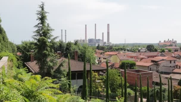 Paisaje Urbano Tejados Casas Turbigo Italia — Vídeo de stock