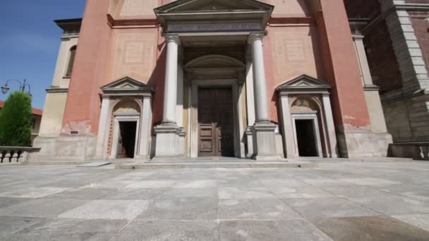 Antico Edificio Religioso Cattolico Varano Borghi Italia — Video Stock