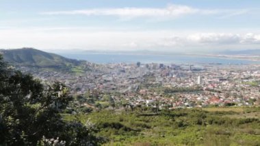 cape town şehir manzarası Masa Dağı havadan görüntüleri