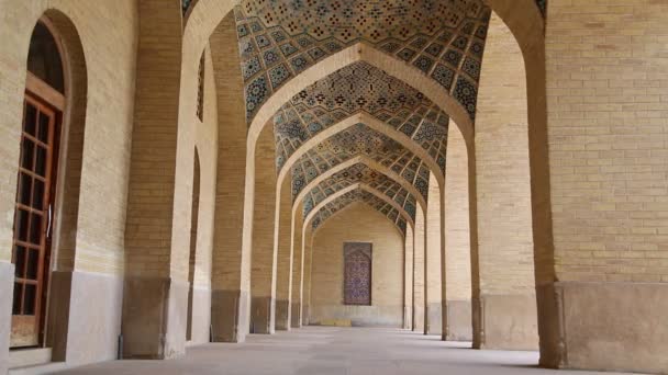 Alte Korridorpassage Shiraz Iran — Stockvideo