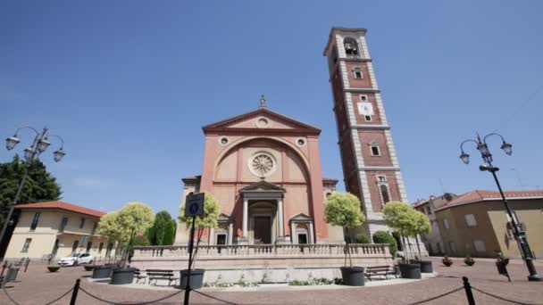 Mooie Beelden Van Oud Katholieke Kerk Italië — Stockvideo