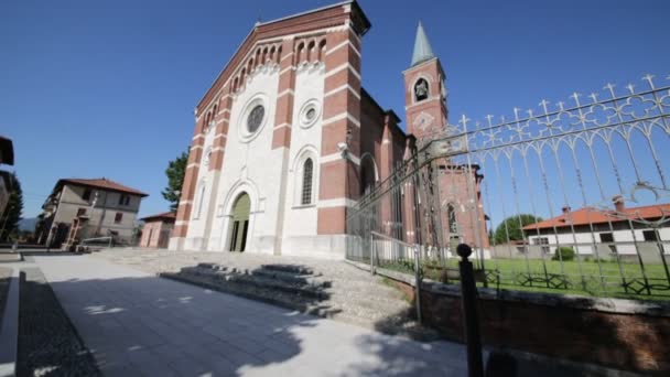 Edificio Antigua Religión Católica Varano Borghi Italia — Vídeo de stock