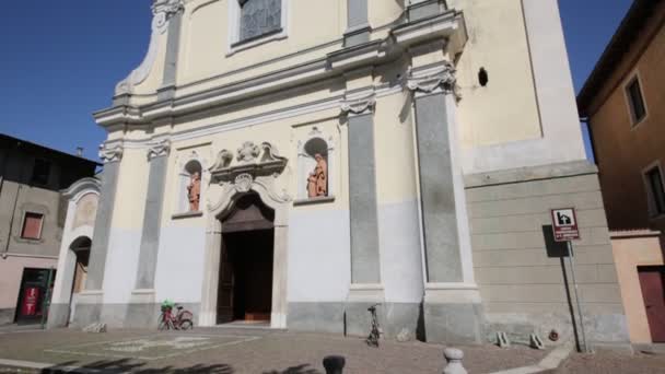 Scenic Footage Ancient Catholic Religion Building Italy — Stock Video