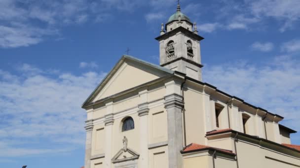 Живописные Кадры Древней Католической Церкви Италии — стоковое видео