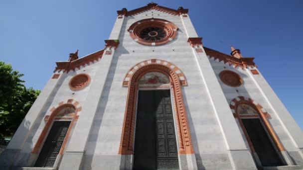 Scenic Footage Ancient Catholic Religion Building Italy — Stock Video