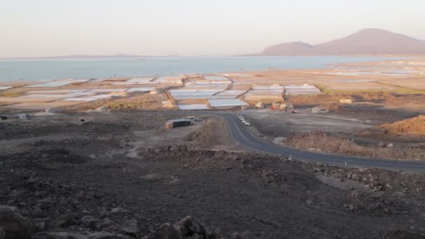 Hermoso Paisaje Lago Sal Danakil Etiopía — Vídeo de stock