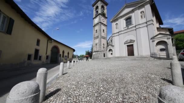 Riprese Panoramiche Dell Antica Chiesa Cattolica Italia — Video Stock