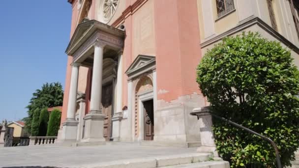 Scenic Footage Ancient Catholic Religion Building Italy — Stock Video