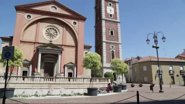 Mooie Beelden Van Oud Katholieke Kerk Italië — Stockvideo