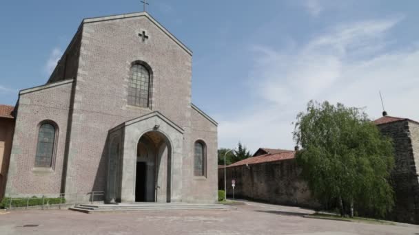 Doğal Görünümünü Antik Kilise Turbigo Talya — Stok video