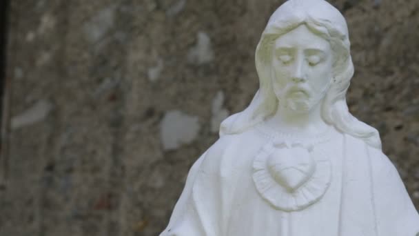 Mooie Religieuze Standbeeld Kerk Italië — Stockvideo