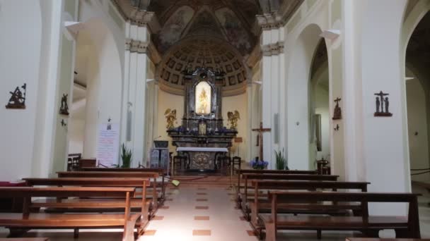 Interior Igreja Com Altar Itália — Vídeo de Stock