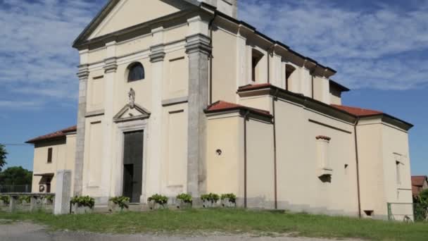 Malebné Záběry Starých Katolické Církve Itálii — Stock video