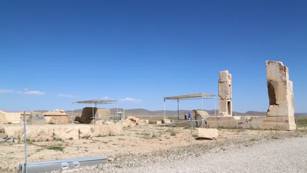 Images Vieux Temple Pasargad Iran — Video