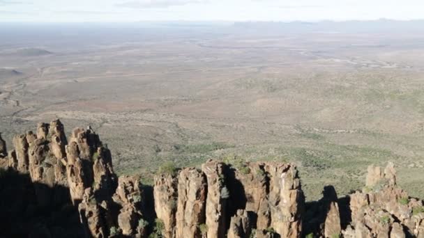 Bella Vista Sulla Valle Della Desolazione Sud Africa — Video Stock