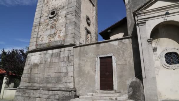 Imágenes Escénicas Antigua Iglesia Católica Italia — Vídeo de stock