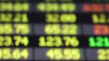 Menkul Kıymetler Borsası elektronik yönetim kurulu çeşitli numaraları ile yakın çekim bulanık görüntüleri
