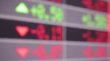 Menkul Kıymetler Borsası elektronik yönetim kurulu çeşitli numaraları ile yakın çekim bulanık görüntüleri