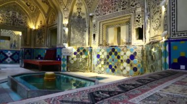 İran 'daki Kashan İslami hamamın görüntüleri