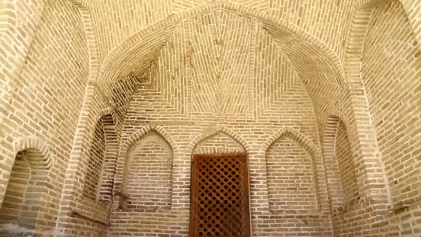 Интерьер Красивого Старинного Дворца Иране — стоковое видео