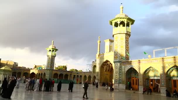 Eksterior Dari Masjid Antik Dengan Sinar Matahari Iran — Stok Video
