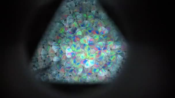 Nahaufnahme Abstraktes Kaleidoskop Material Für Den Hintergrund — Stockvideo