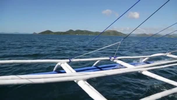 Поездка Лодки Холма Филиппинах — стоковое видео