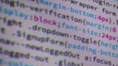 program kodu için arka plan bilgisayar ekranında yakın çekim görüntüleri