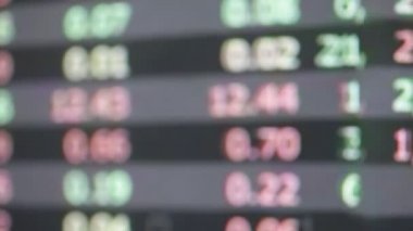 Menkul Kıymetler Borsası elektronik yönetim kurulu çeşitli numaraları ile yakın çekim bulanık görüntüleri