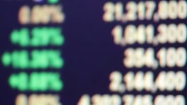 Menkul Kıymetler Borsası elektronik yönetim kurulu çeşitli numaraları ile yakın çekim bulanık görüntüleri