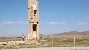 Pasargad eski tapınak İran'ın turistik görüntüleri