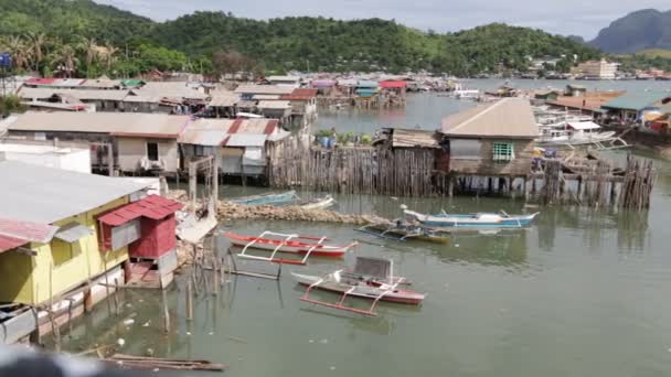 Filipíny Slumu Pro Chudé Lidi Pojetí Chudoby Degradace — Stock video