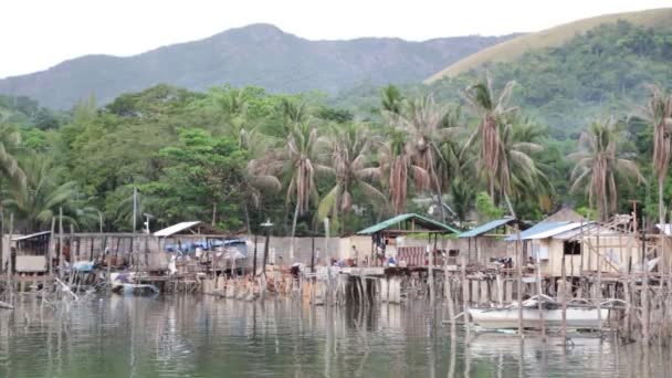 Filipinas Albergan Barriada Personas Pobres Concepto Pobreza Degradación — Vídeo de stock