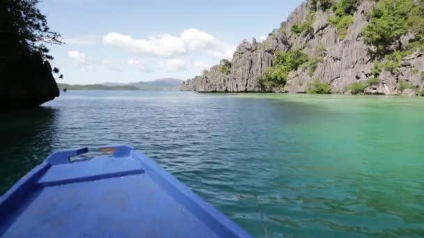 Passeio Barco Colina Filipinas — Vídeo de Stock