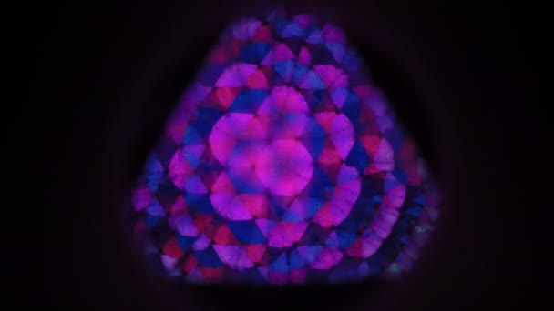 Nahaufnahme Abstraktes Kaleidoskop Material Für Den Hintergrund — Stockvideo