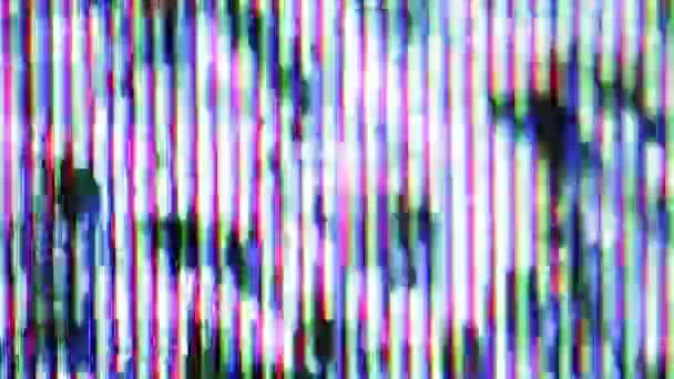 Distorsión Abstracta Grabación Borrosa Del Monitor Lcd — Vídeo de stock