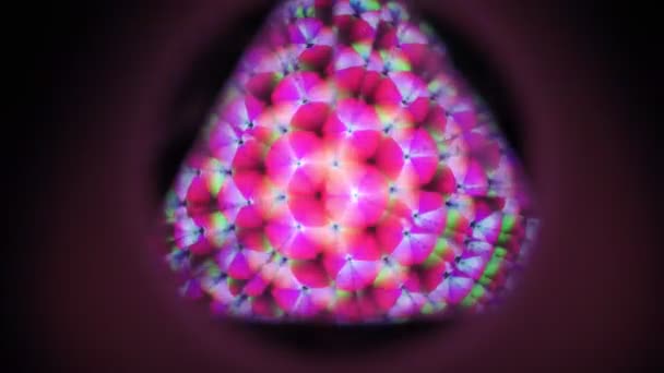 Nahaufnahme Abstraktes Kaleidoskop Material Für Den Hintergrund — Stockvideo
