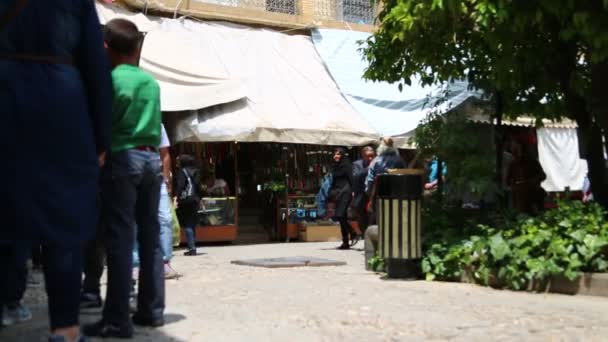 Personer Som Går Old Historic Bazaar Shiraz Iran — Stockvideo