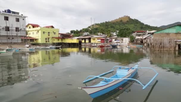 Philippines House Slum Poor People Concept Poverty Degradation — Stock Video