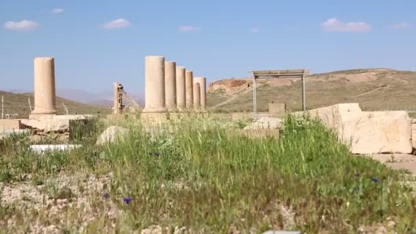 Кадры Старого Храма Пасаргад Иране — стоковое видео